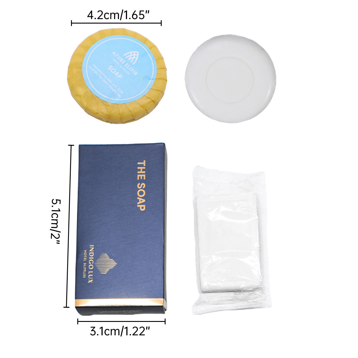 50pcs Hotel Soap Bars for Guesthouse Bathroom Travel Toiletries Set