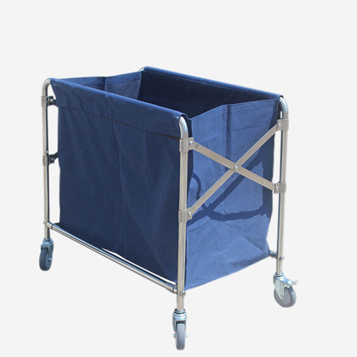 Folding Linen Trolley with Hand Push Design for Easy Storage and Sorting
