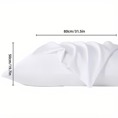 White Pillowcase 80x50cm Soft Polyester for Hotel Rooms