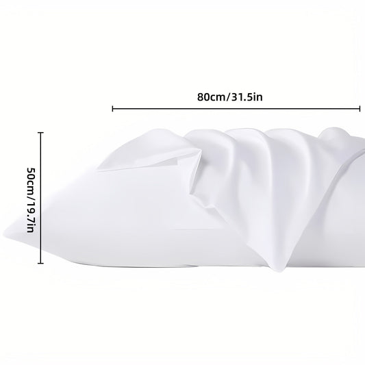 White Pillowcase 80x50cm Soft Polyester for Hotel Rooms