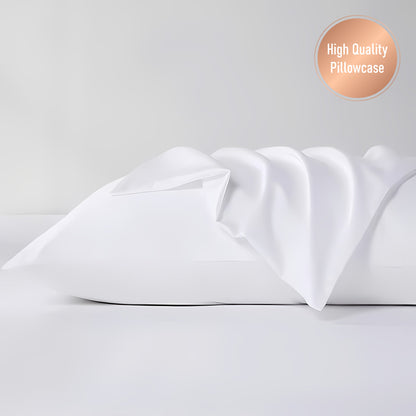 White Pillowcase 80x50cm Soft Polyester for Hotel Rooms