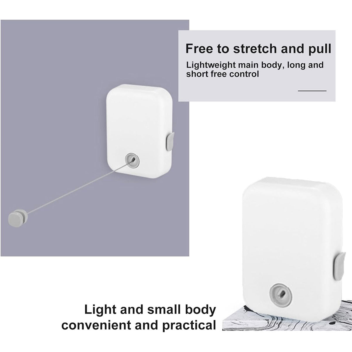 Retractable Stainless Steel Clothesline 4.3m Wall Mount