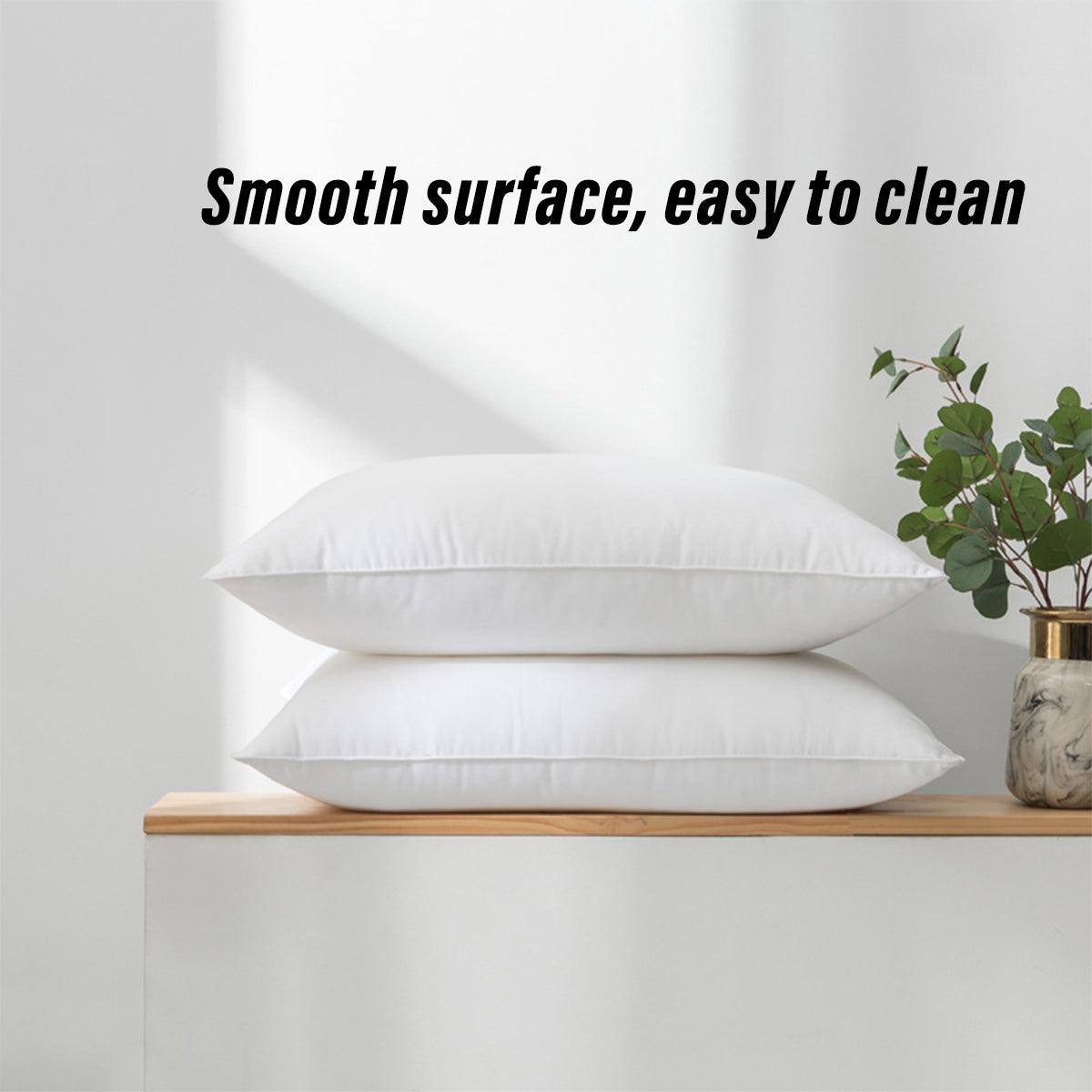 Hotel Quality White Cotton Pillow Core Insert Pair