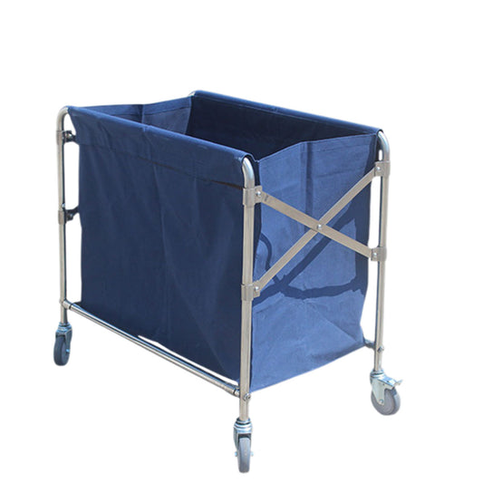 Folding Linen Trolley with Hand Push Design for Easy Storage and Sorting