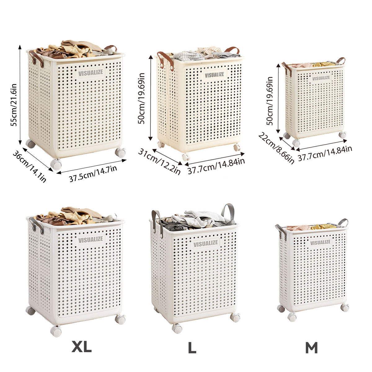 Folding Portable Laundry Basket Multifunctional Storage for Bathroom Household