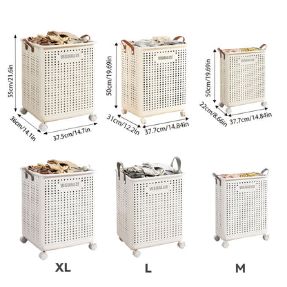 Folding Portable Laundry Basket Multifunctional Storage for Bathroom Household