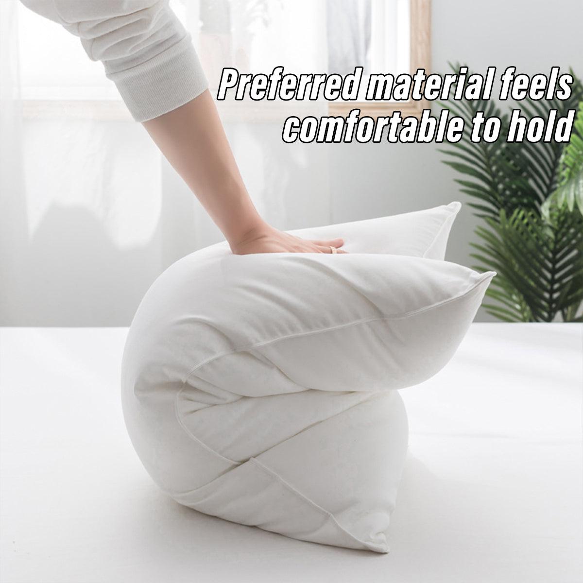 Hotel Quality White Cotton Pillow Core Insert Pair