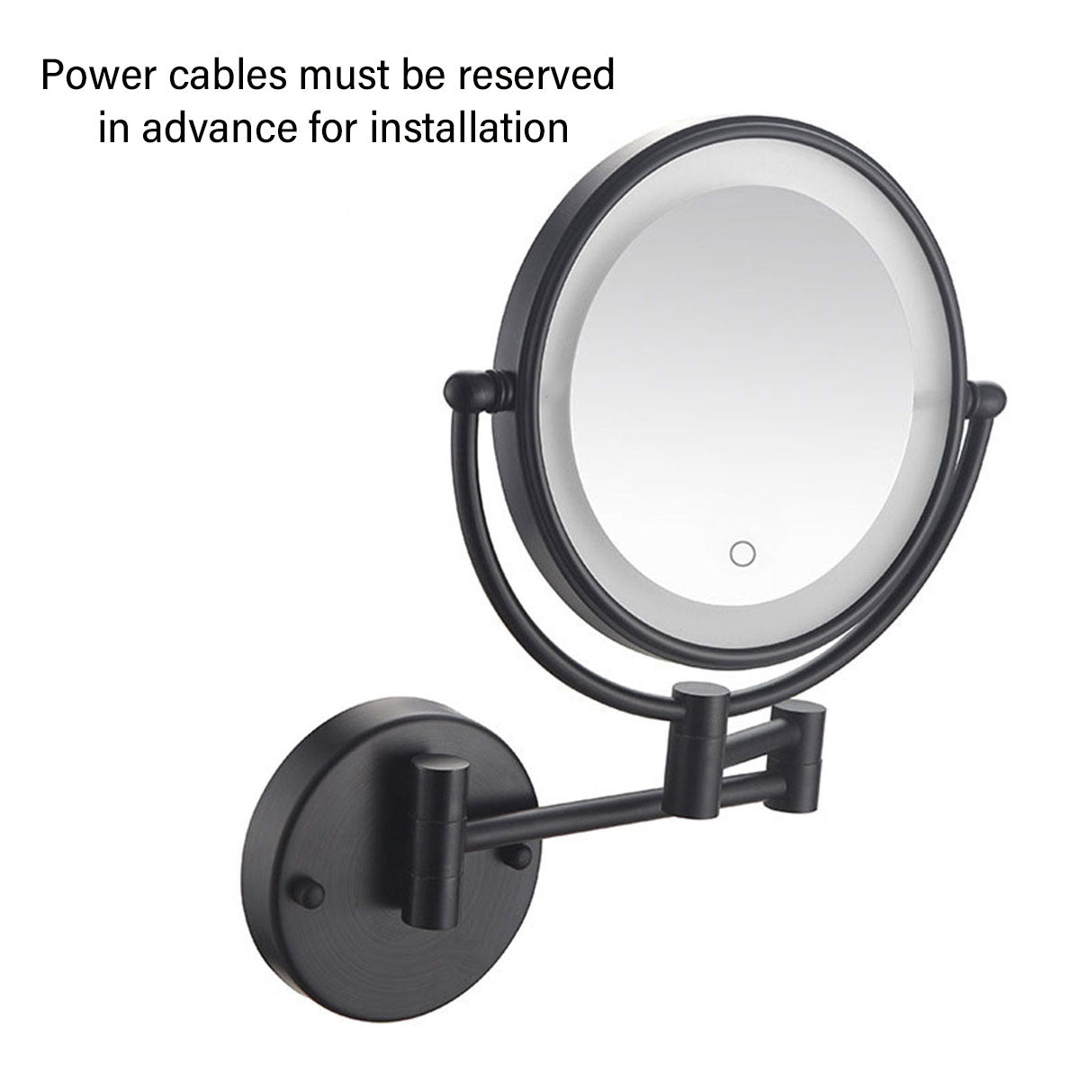 Wall Mounted Folding Makeup Mirror 5x with Light