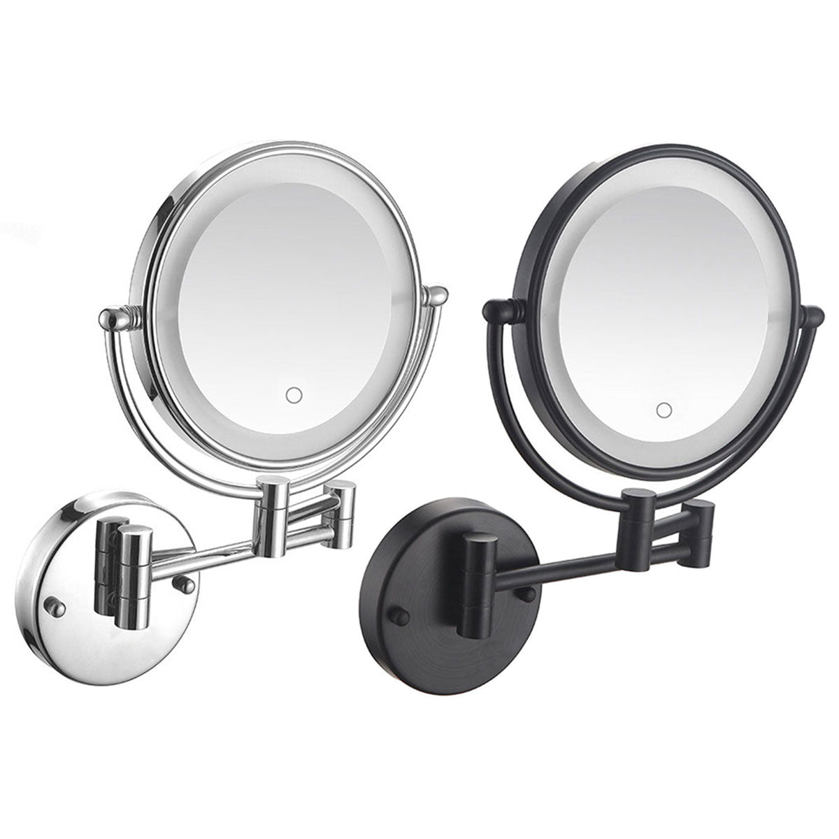 Wall Mounted Folding Makeup Mirror 5x with Light