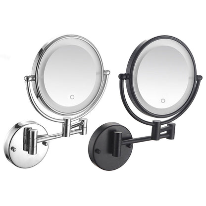 Wall Mounted Folding Makeup Mirror 5x with Light