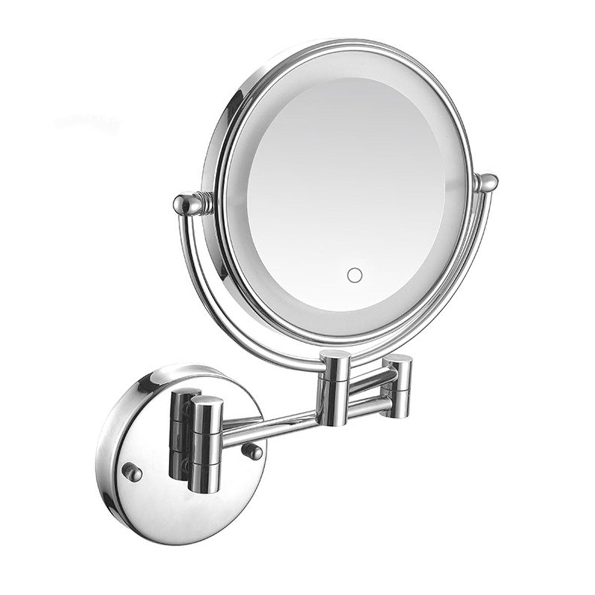 Wall Mounted Folding Makeup Mirror 5x with Light
