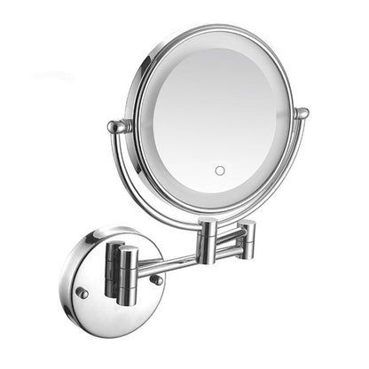 Wall Mounted Folding Makeup Mirror 5x with Light
