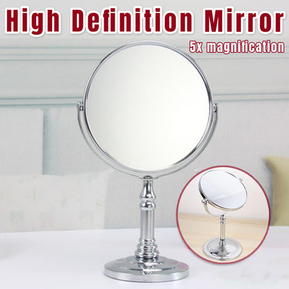 5x Magnifying Desktop Vanity Mirror 360 Rotating HD for Makeup