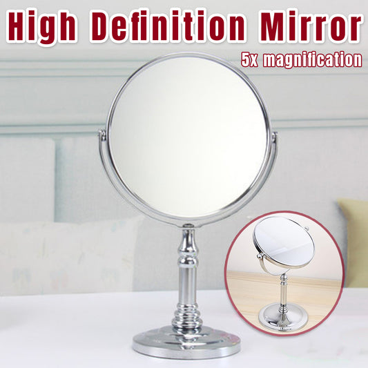 5x Magnifying Desktop Vanity Mirror 360 Rotating HD for Makeup