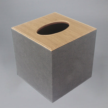 Leather Tissue Box Holder Organiser for Hotel Rooms and Offices