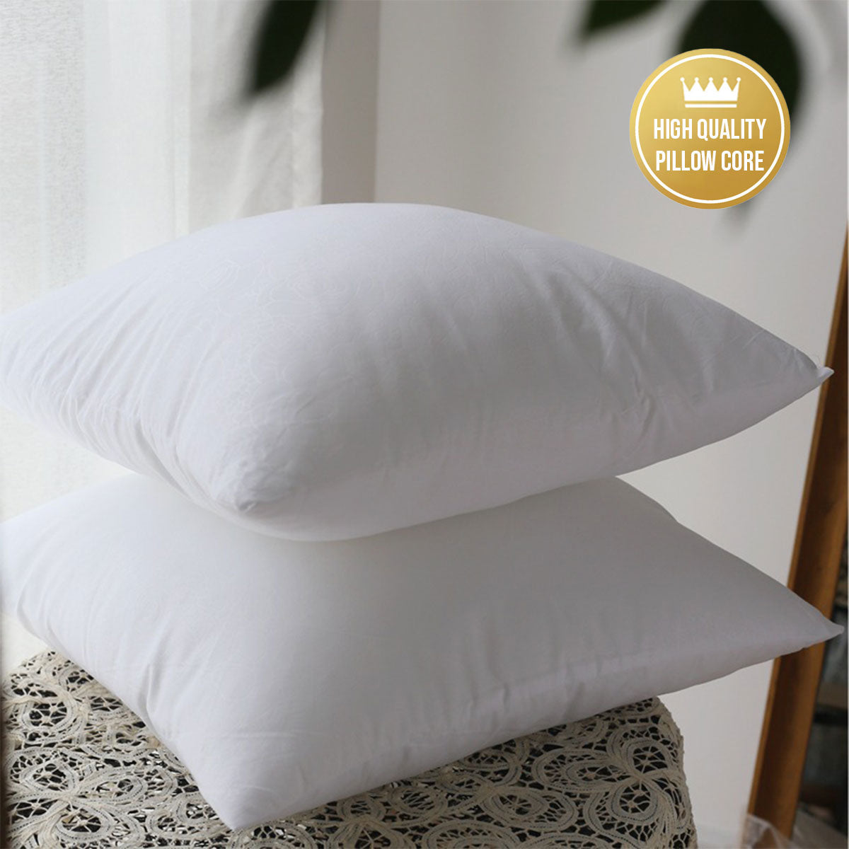 White Cotton Pillow Core with Anti Feather Sanding Cloth