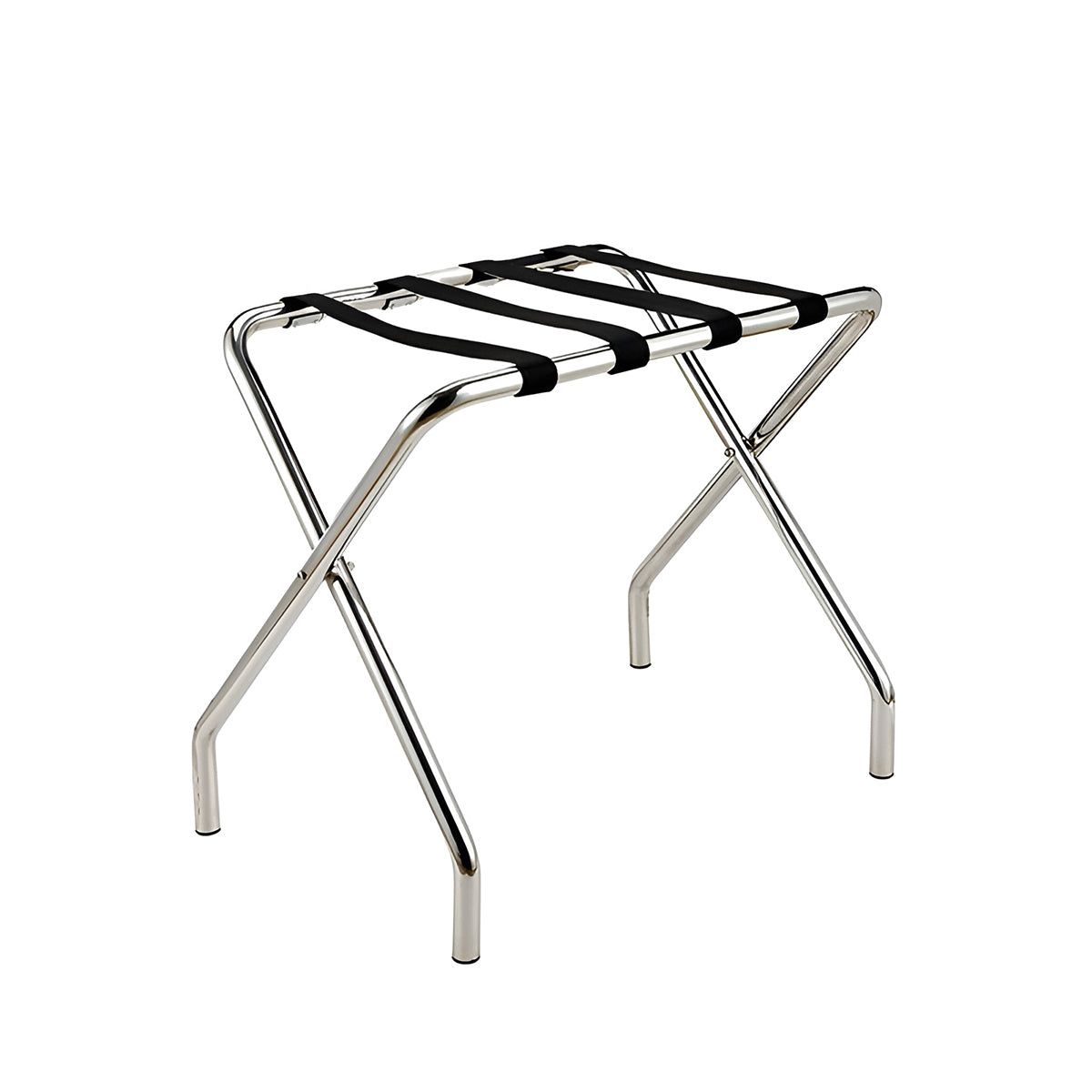 Hotel Foldable Stainless Steel Luggage Rack with Anti Slip Straps