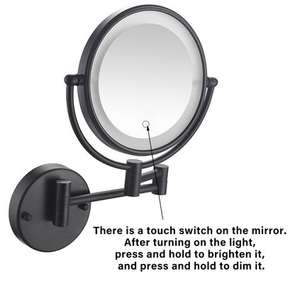 Wall Mounted Folding Makeup Mirror 5x with Light
