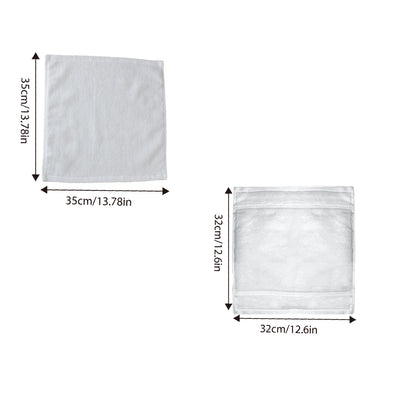 6PCS White Cotton Hotel Face Towels Thick and Soft