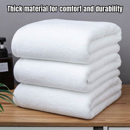 6pcs Hotel Cotton Bath Mat Towels Non Slip Floor Use White
