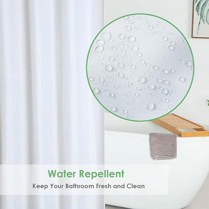 Waterproof Polyester Shower Curtain Liner Bathroom White Home Use