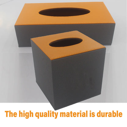 Leather Tissue Box Holder Organiser for Hotel Rooms and Offices