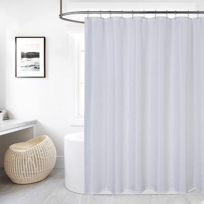 Waterproof Polyester Shower Curtain Liner Bathroom White Home Use