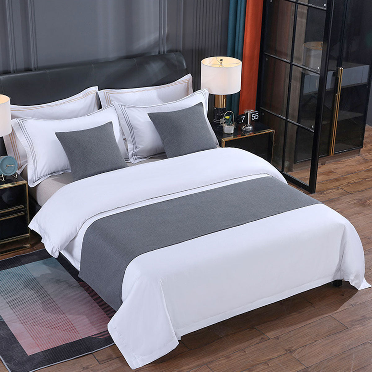 Luxury Hotel Bedding Set Bed End Towel Pillow Cover for Bedroom and Hotels