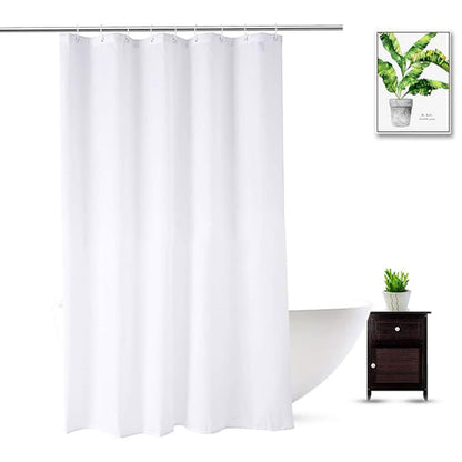Waterproof Polyester Shower Curtain Liner Bathroom White Home Use