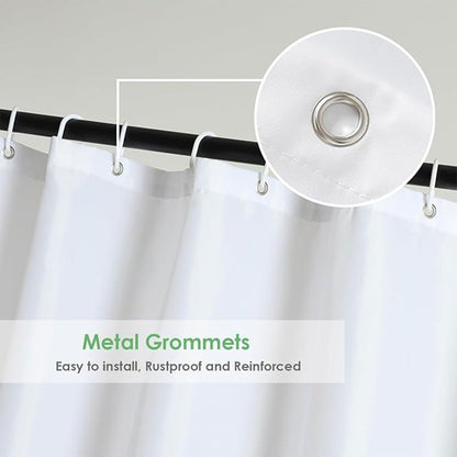 Waterproof Polyester Shower Curtain Liner Bathroom White Home Use