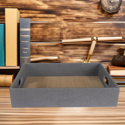 Hotel Shoe Basket Tray Faux Leather Organiser for Guest Room