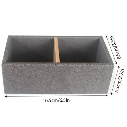 Double Compartment Tea Caddy for Hotel Rooms Tea Bags and Sugar
