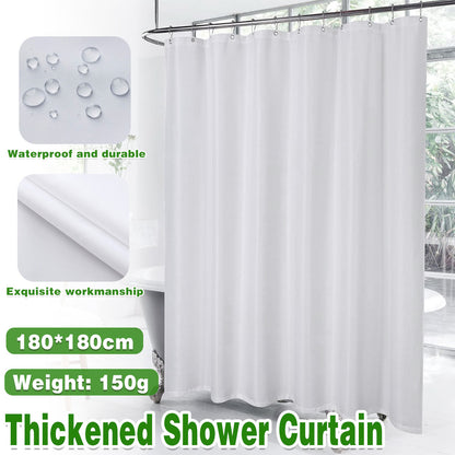 Waterproof Polyester Shower Curtain Liner Bathroom White Home Use