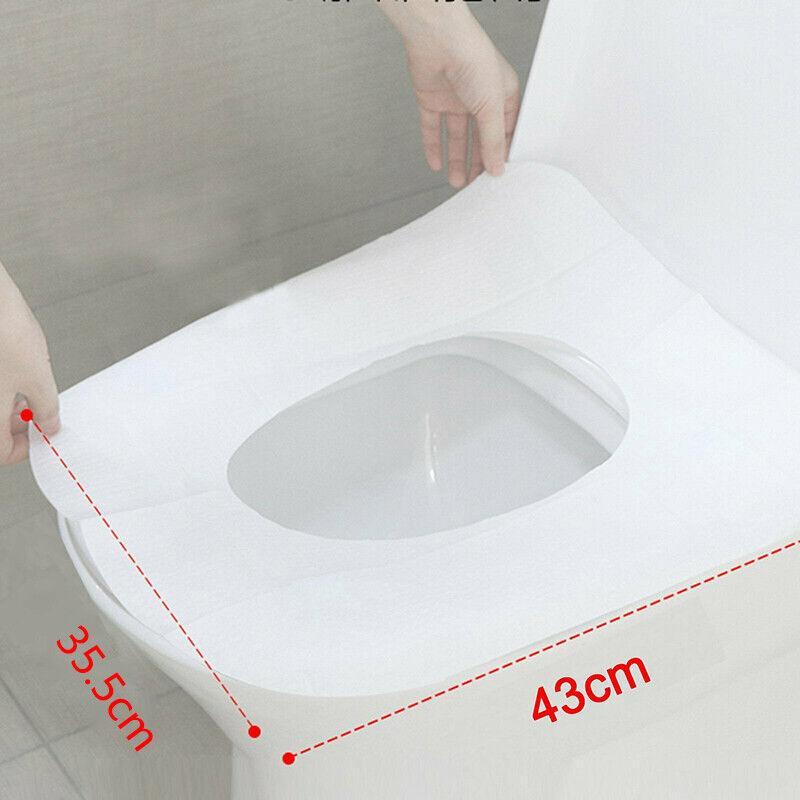 50pcs Toilet Seat Paper Covers Disposable Sanitary Travel Biodegradable Hygienic - Aimall