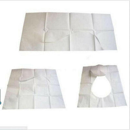 50pcs Toilet Seat Paper Covers Disposable Sanitary Travel Biodegradable Hygienic - Aimall