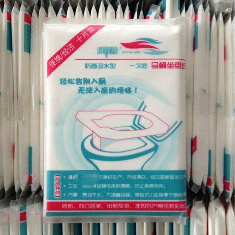 50pcs Toilet Seat Paper Covers Disposable Sanitary Travel Biodegradable Hygienic - Aimall