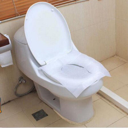 50pcs Toilet Seat Paper Covers Disposable Sanitary Travel Biodegradable Hygienic - Aimall