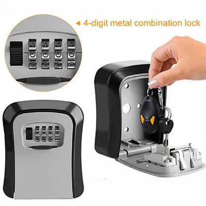Wall Mounted Steel Key Box with 4 Digit Combination Lock