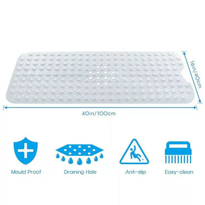 Extra Large Non Slip Bath Mat 100 x 40cm for Kids