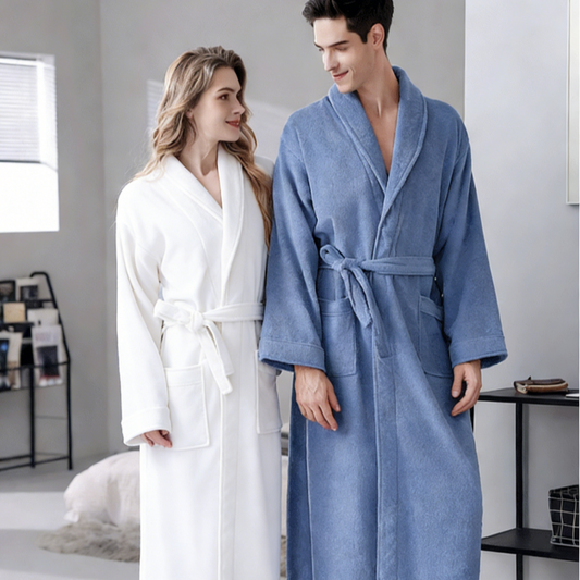 Cotton Bathrobe Quick Dry Absorbent Comfortable for Home Hotel Use