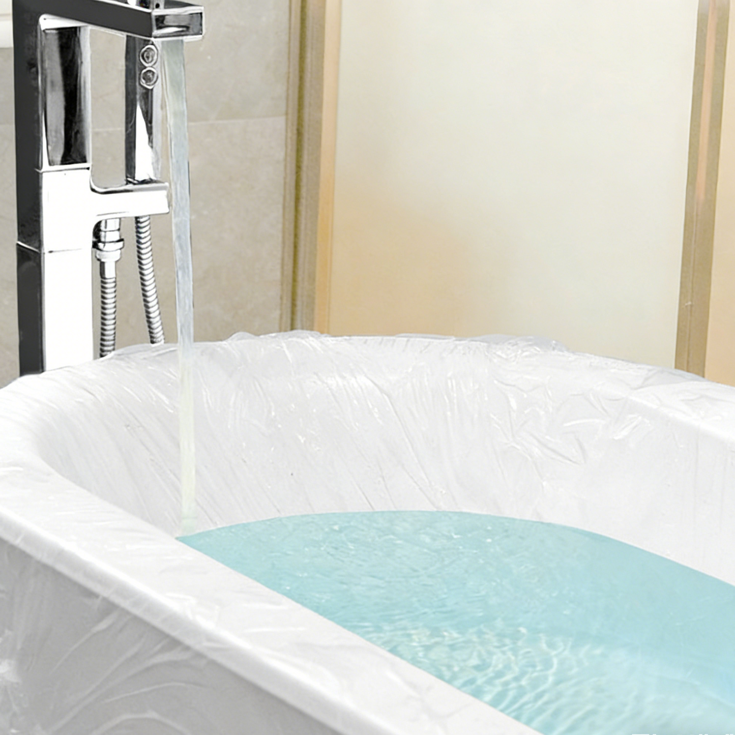 30pcs Disposable Bath Liners Waterproof Film for Hotels