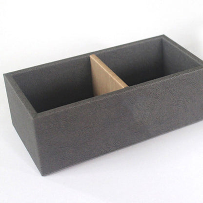 Double Compartment Tea Caddy for Hotel Rooms Tea Bags and Sugar