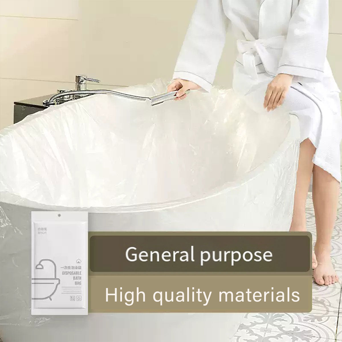 30pcs Disposable Bath Liners Waterproof Film for Hotels