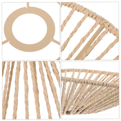 Handwoven Paper Rope Lamp Shade with Hollow Out Light Effect