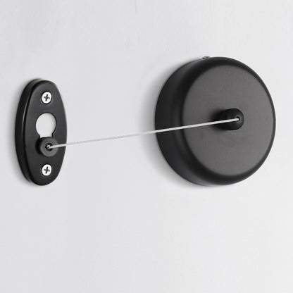 Black Retractable Clothesline Wall Mounted for Bathroom and Balcony