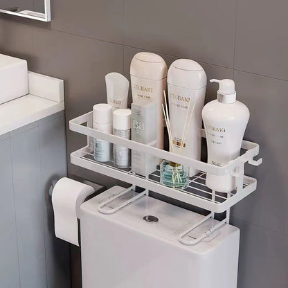 Wall Mounted Steel Bathroom Storage Rack Over The Toilet