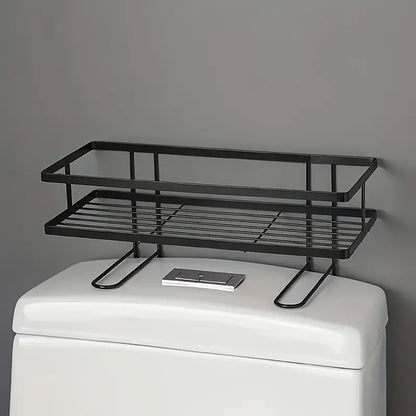 Wall Mounted Steel Bathroom Storage Rack Over The Toilet