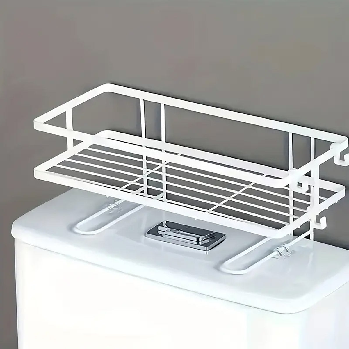 Wall Mounted Steel Bathroom Storage Rack Over The Toilet