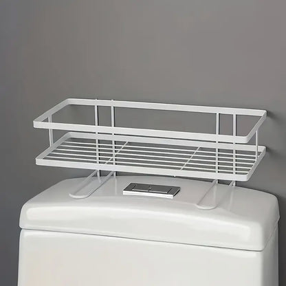 Wall Mounted Steel Bathroom Storage Rack Over The Toilet
