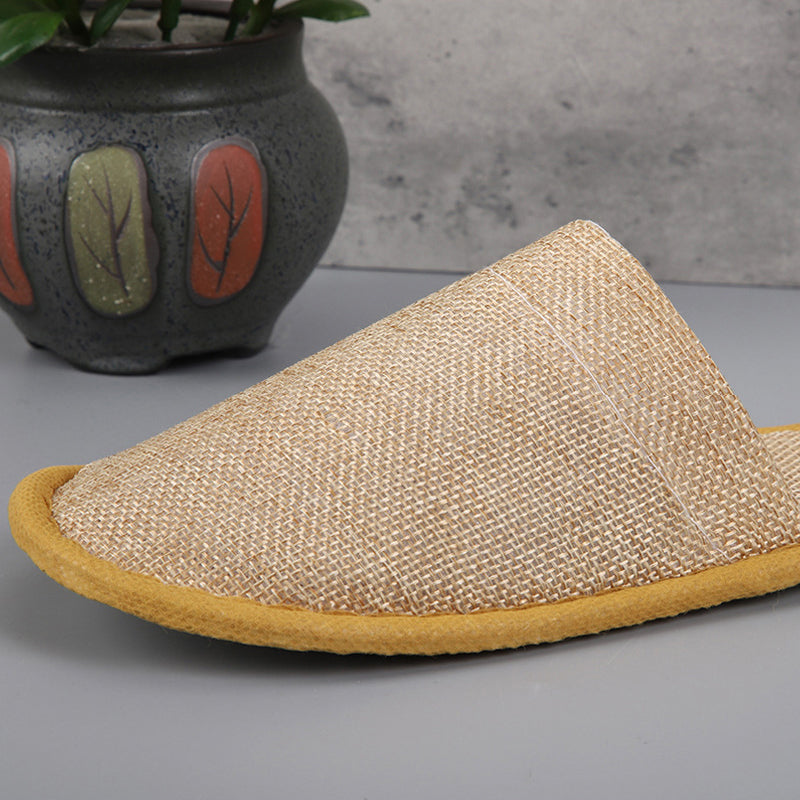 50 Pairs Closed Toe Disposable Slippers in White Grey Khaki